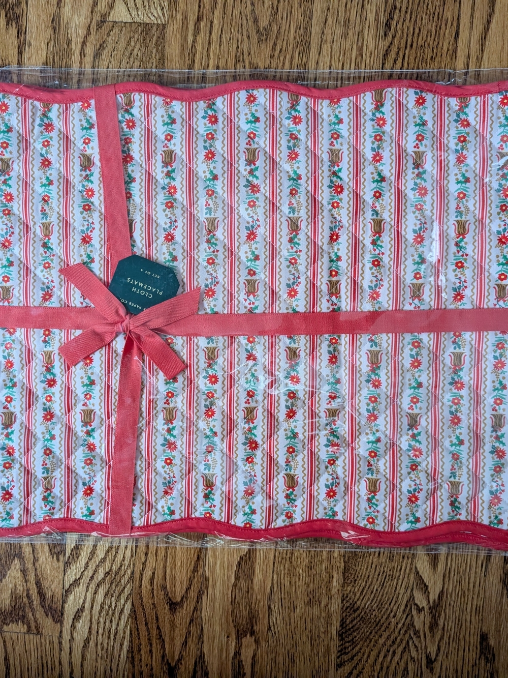 Rifle Paper Holiday Classics "Holly Jolly" Quilted Cloth Placemats - Set of 4